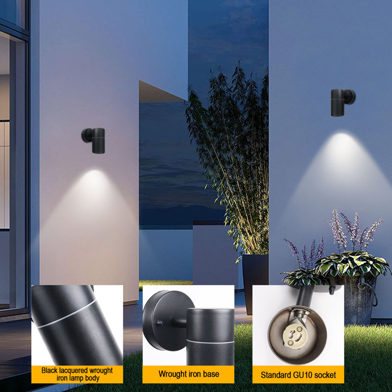 Black 12.5cm H Outdoor Wall Lantern