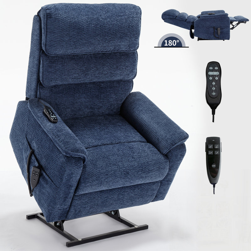Fauteuil inclinable électrique Chenille, Bleu