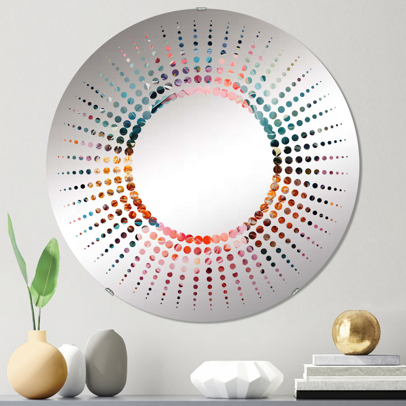 Martini Glass Mystery Wall Mirror, Drinkware Green Traditional - Martini Glass Mystery III, 24" x 24"