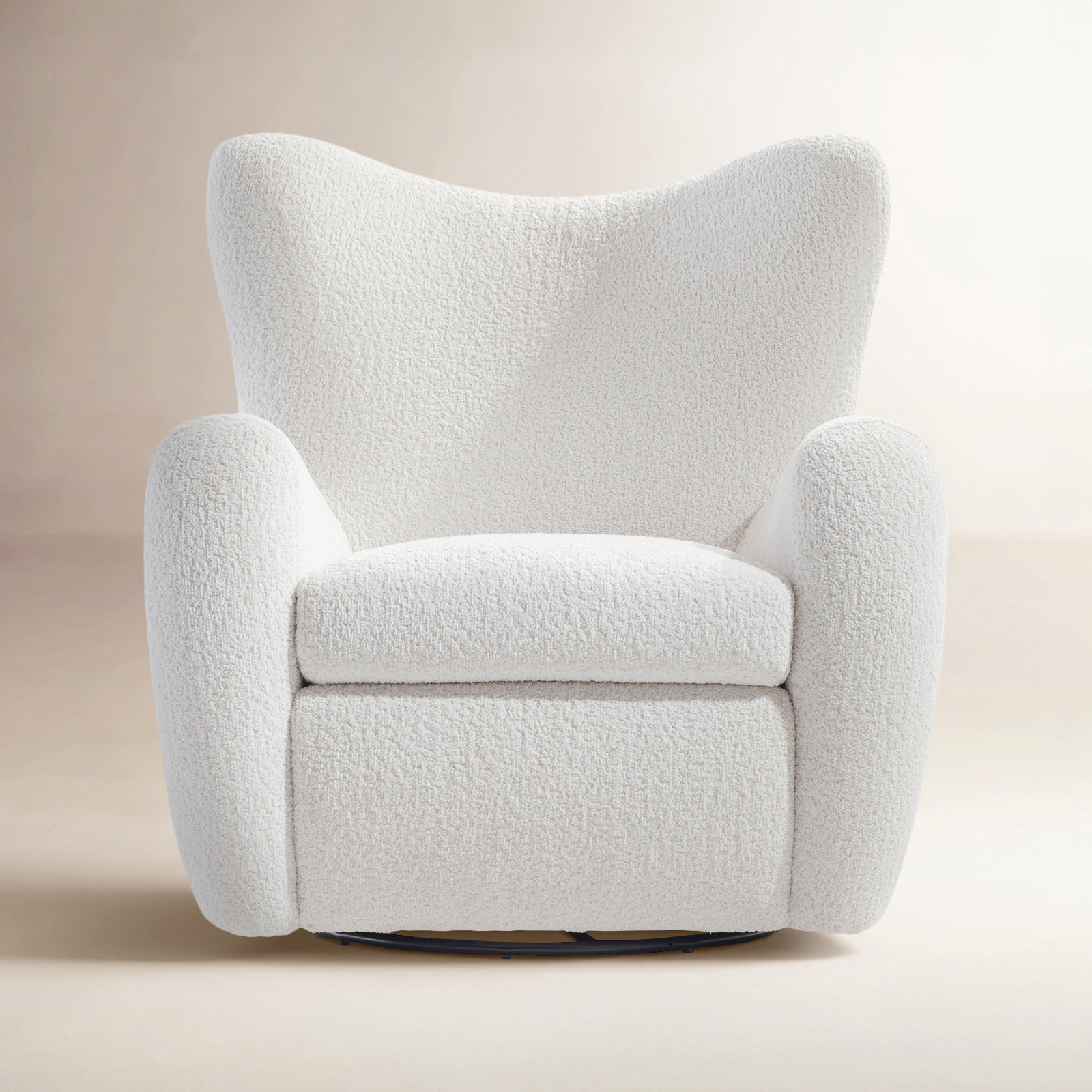 Silvi Upholstered Swivel Accent Chair, White