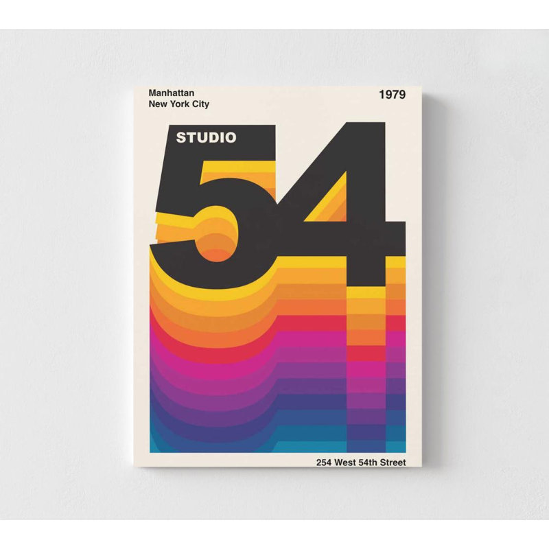 «Studio 54», affiche rétro de Manhattan, H 56 po x l 42 po, Ne s’applique pas, Impression sans cadre