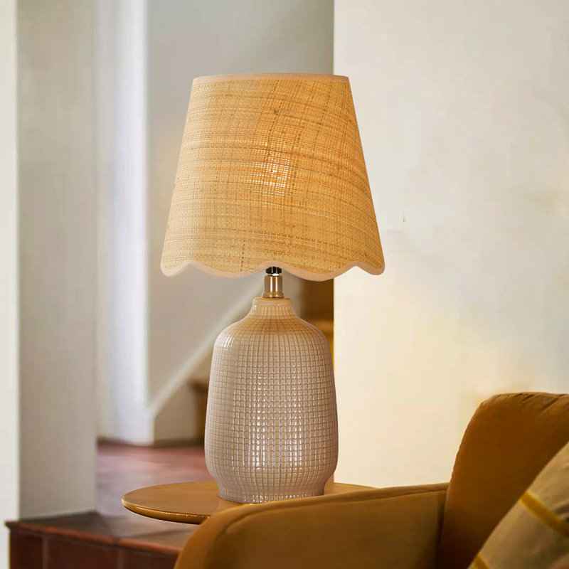 Ceramic Table Lamp, Grey