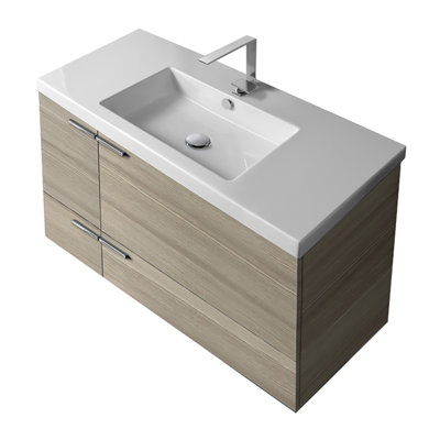 Letourneau 39.2'' Single Bathroom Vanity with Ceramic Top