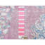 Tapis rose / bleu noué à la main des années 1960 de 6 pi 7 po x 8 pi 7 po Katie-Lea