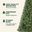 Arbre de Noël artificiel non éclairé avec support en plastique
