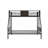 Platform Bunk Bed Twin Over Full, Compact Multi-Sleeper with Brown Finish, Metal and Wood Construction