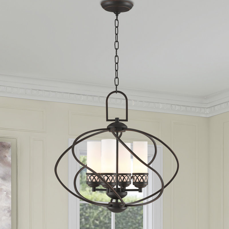 Wallasey 4 - Light Unique/Statement Pendant, Olde Bronze