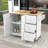 Mobile Kitchen Island With Solid Wood Top, 52.7 Inch, Storage Cabinet, Drop Leaf Breakfast Bar, And Locking Wheels (White) | Gift Idea-364715771