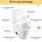 1.1/1.6 Toilet, Ceramic, Comfort Height 15.55 In, White, Soft Close Seat, & One Ceramic Flushing, In Height, And Approved