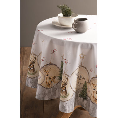 Maison d'Hermine  Mountain Life 100% Cotton Tablecloth - 63" Round