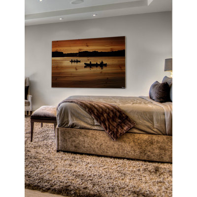 «Juneau Canoeing» par Parvez Taj - photographie sur bois