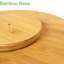Grand plateau tournant rond en bambou 13,8 pouces pour armoire, comptoir, table Briyonna