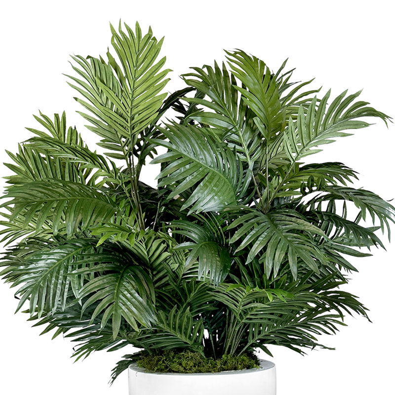 Faux Palm Plant in Fiberstone Planter