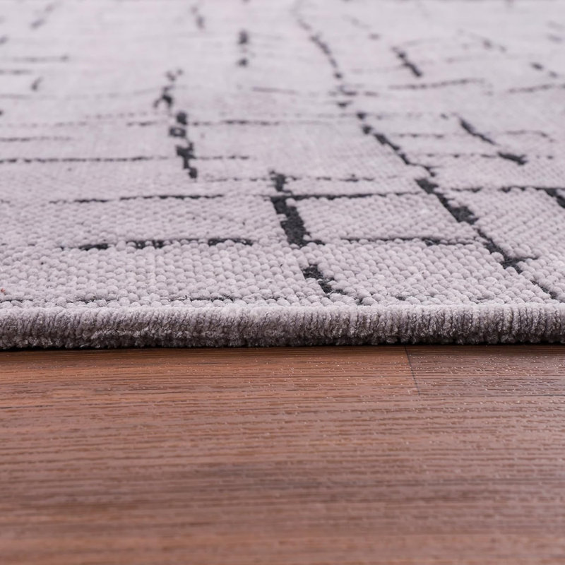 Non Slip Area Rug Low Pile Bedroom Rugs Machine Washable Floor Mat Living Room Carpet - NT0201, Rectangle 160 x 230 cm