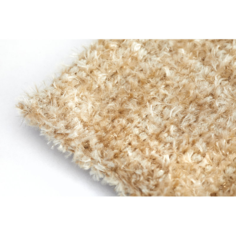 Twinkle Polyester Blend Non-Slip Shower Mat, Beige