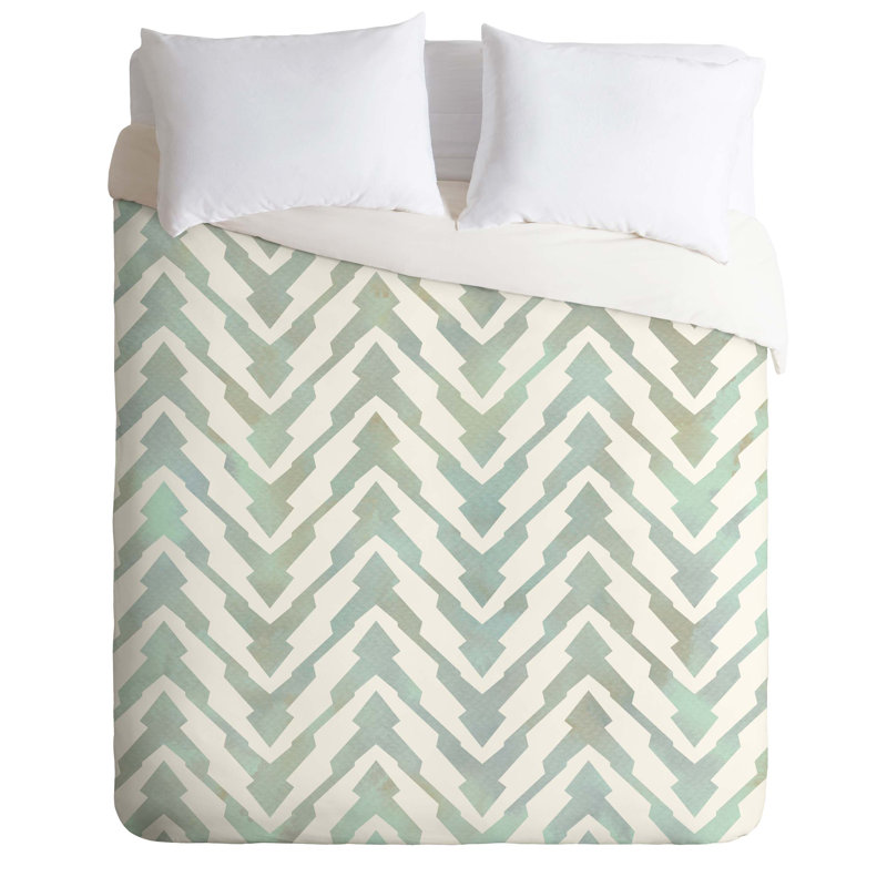 Georgiana Paraschiv Chevron / Zig Zag Duvet Cover, Queen Duvet Cover + 2 Standard Shams