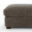 Repose-pieds rembourré rectangulaire en flanelle de fourrure de lapin brun clair, partie modulaire simple pour canapé modulaire-363016869