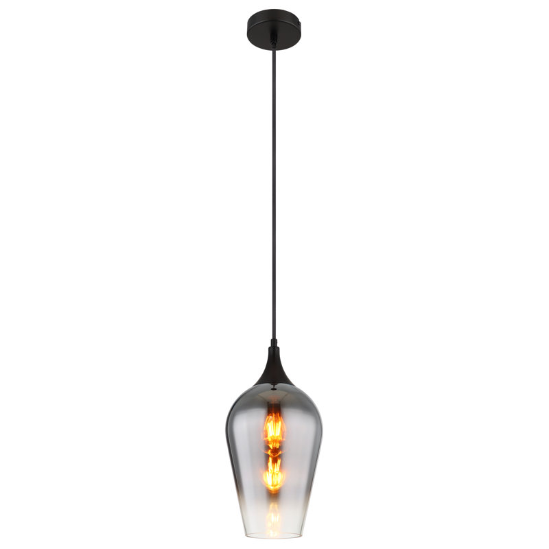 Charisa 1 - Light Matte Black Pendant, Chrome-plated