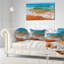 Coussin lombaire mer d’été avec vagues blanches-123323776