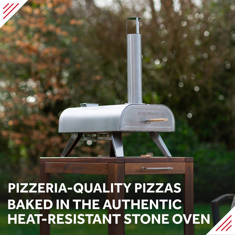 George Foreman Countertop Pizza Oven, Silver