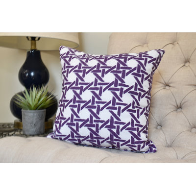 Housse de coussin d'extérieur à imprimé géométrique Palm Beach