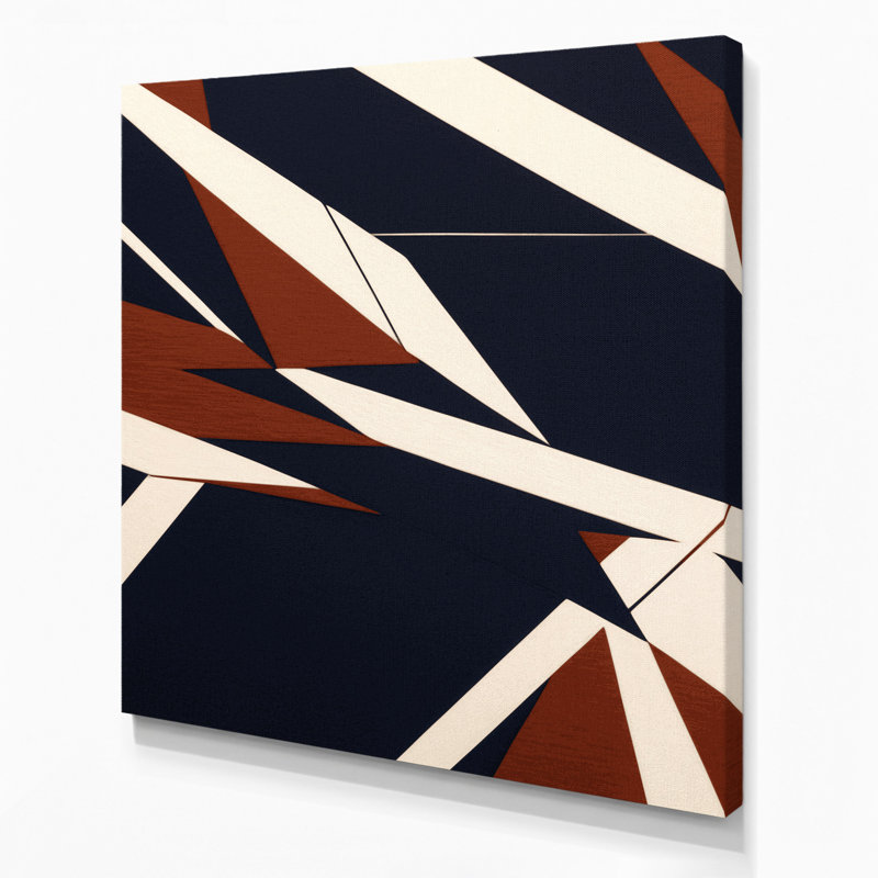 «Geometric Abstraction 62», art mural sur toile grise, H 8 po x l 8 po