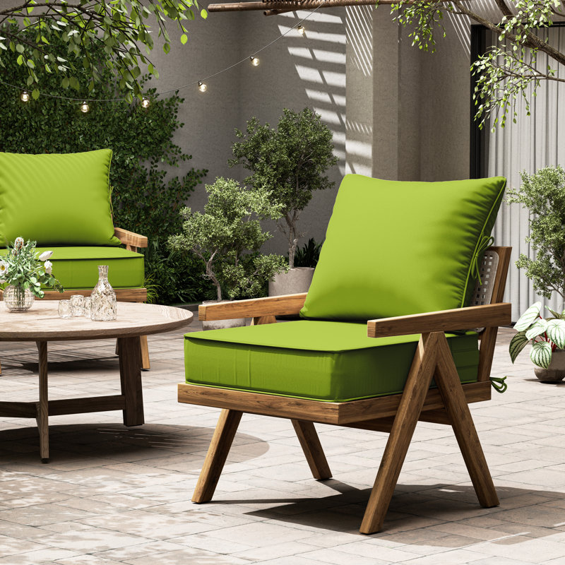 Coussin de siège / dossier d'extérieur, L 19 po x P 19 po, Vert gazon