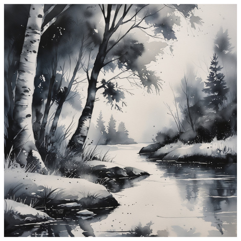 Couvertures monochrome River Forest, L 60 po x H 80 po