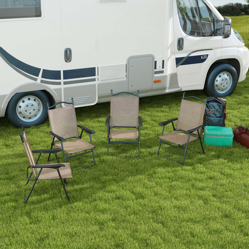 Ensemble de 4 chaises de patio pliantes Outsunny