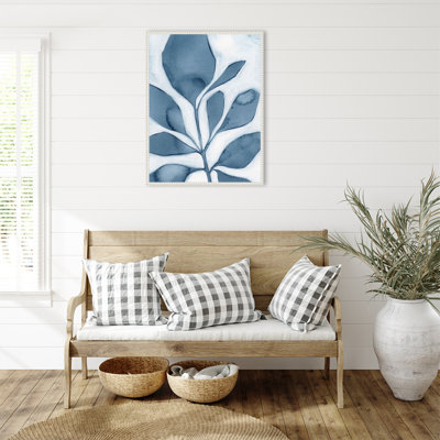 Blue Weed I by Grace Popp Framed Canvas Wall Art Print