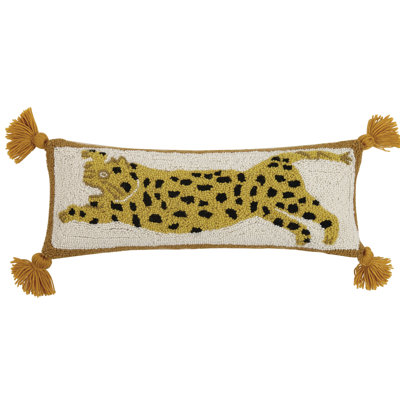 JUNGALOW by Justina Blakeney Chi Chi Leopard Wool Hook Pillow
