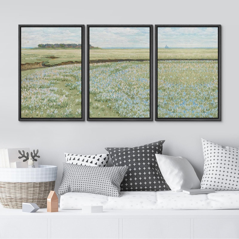 "Abstrait brume naturelle, nature sauvage, illustrations, décor moderne, calme, détente, confortable pour la chambre à coucher" 3 pièces