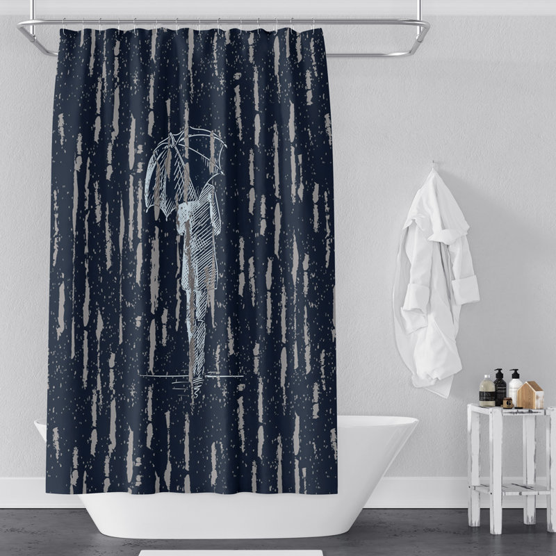 Rideau de douche abstrait, H 72 po x l 70 po
