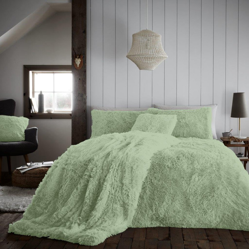 Polyester Solid Colour Duvet Cover with Pillowcases, Teal, Single - 1 Standard Pillowcase