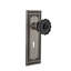 Mission Plate with Decorative Keyhole and Crystal Black Door Knob-470183821