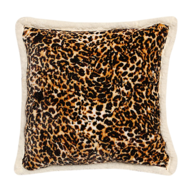 Leopard Square Pillow Cover & Insert