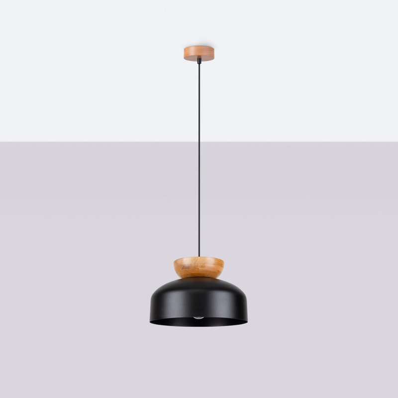 1 - Light Natural Pendant, Black