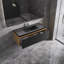 Meuble-lavabo simple flottant simple 48 po avec lavabo à surface solide Dhruven