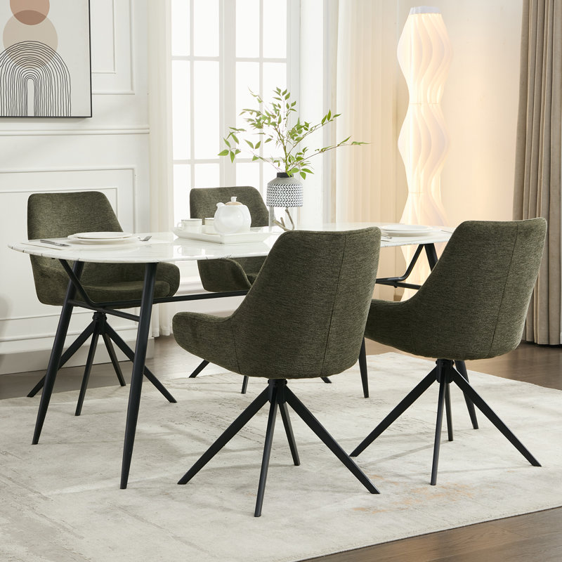124.46cm H Metal Side Chair, Green