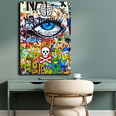 Peinture élégante sur toile 27,6 po x 39,4 po | 100% toile avec cadre 100% bois (épaisseur: 1,1 pouce) | Art mural parfait pour le salon, la chambre à coucher et le bureau, design accrocheur