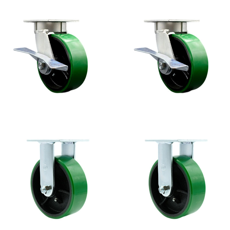 Kingpinless Poly on Caster, Green