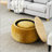 Round Storage Ottoman, 2 in 1 Function, Work as End table and Ottoman,with small seat,(25"x25"x14.7")-1325503824