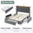 Modern Upholstered Bed With Charging Station & Storage Drawers, Velvet Wingback Headboard,Queen/Full/King Size-2091463790-2091463778