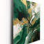 Vert et or liquide Magic I - Horloges murales abstraites-1131745752
