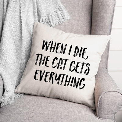  Coussin The Cat Gets Everything