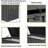 Harmony 100 Gallons Waterproof Outdoor Steel Deck Box, Patio Deck Storage Box with Wheels-99090165