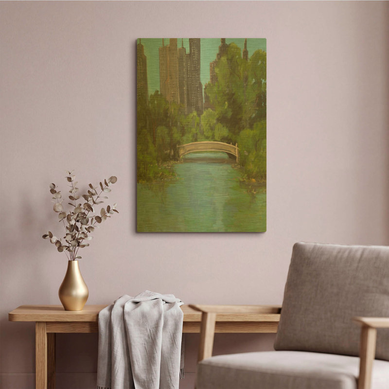 Tableau mural en métal doré « City Park » de JD, 40,6 cm x 61 cm, 16 po x 24 po