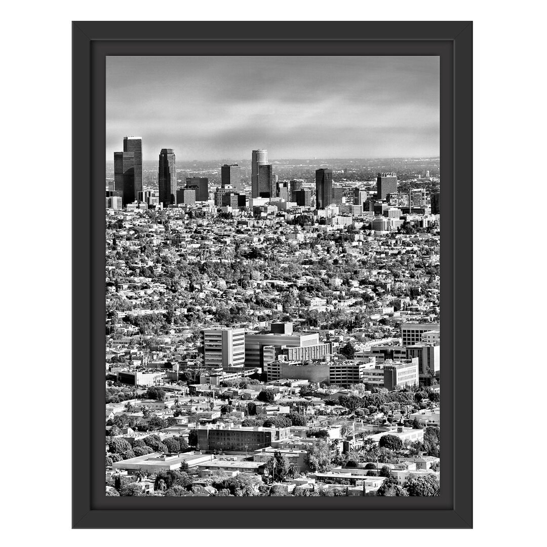 Gerahmtes Wandbild Los Angeles City Skyline