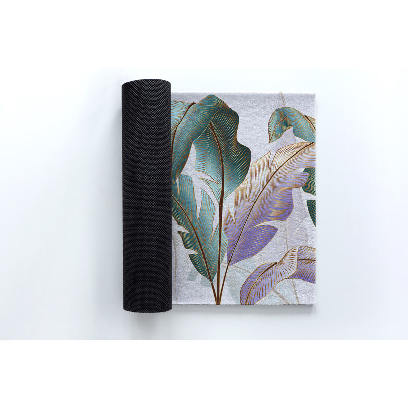 Non-Slip Floral Outdoor Doormat