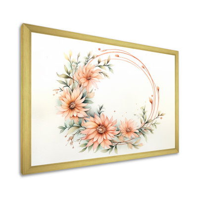 «Chrysanthemums Charm Leaves On The Branch», reproduction sur toile